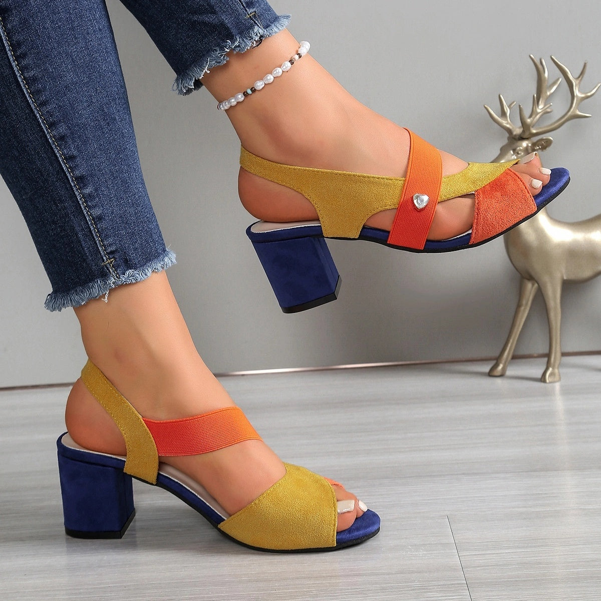 Avery | Cross Strap Comfort Heels