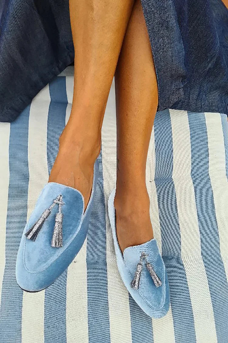Madison | Slipper With Silver Tassel