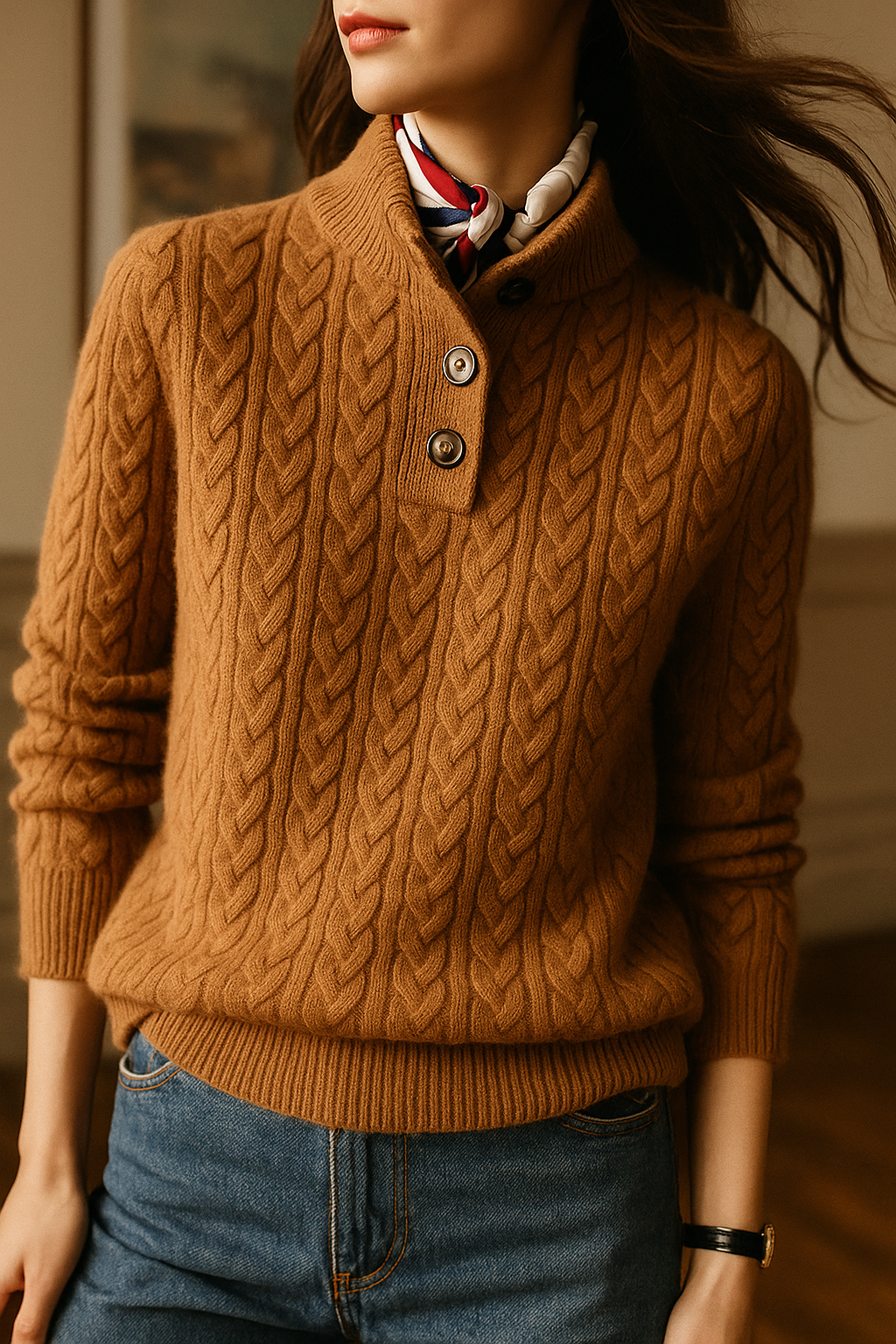 Kyla | Button-Up Cashmere Sweater