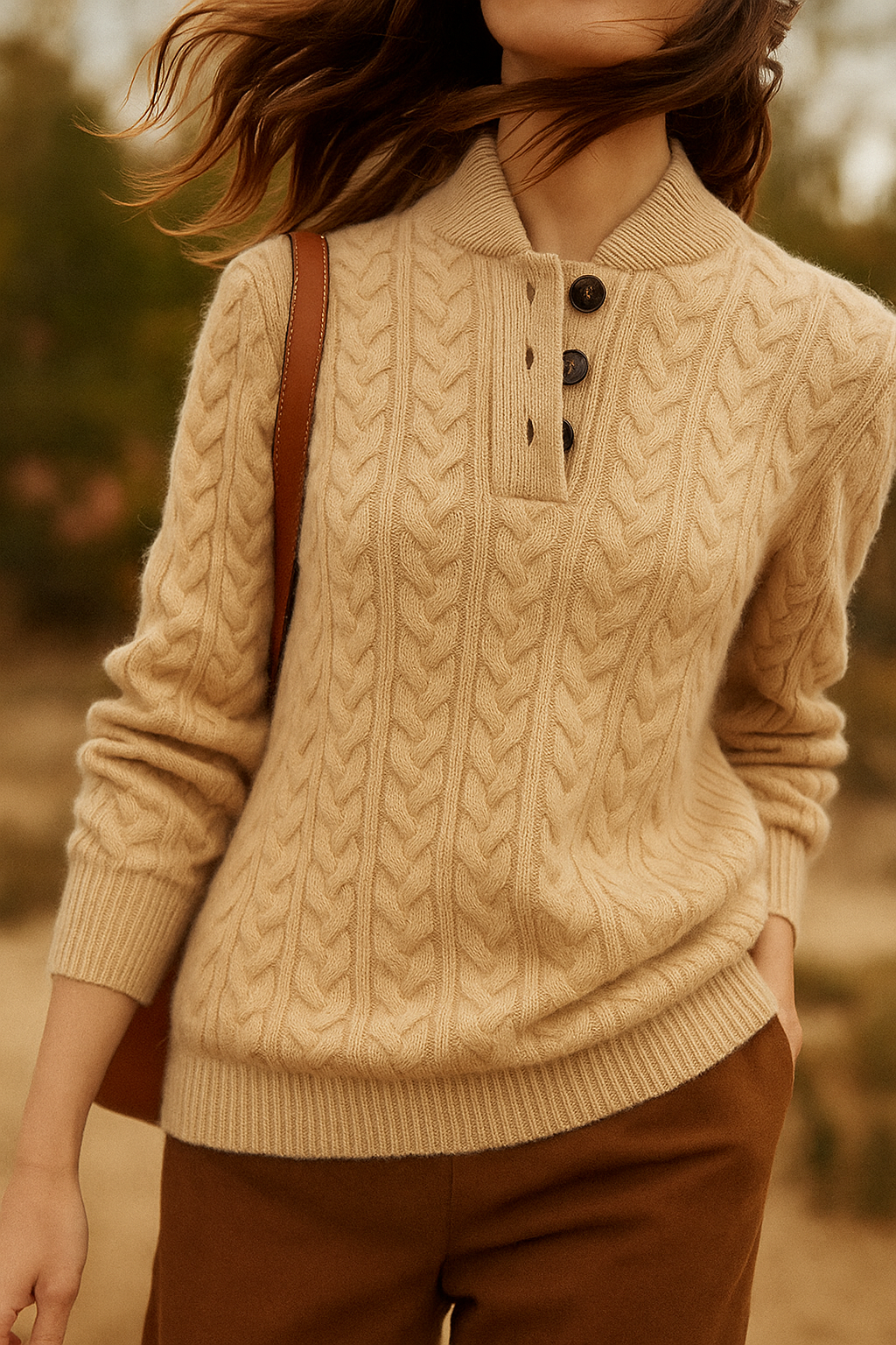 Kyla | Button-Up Cashmere Sweater