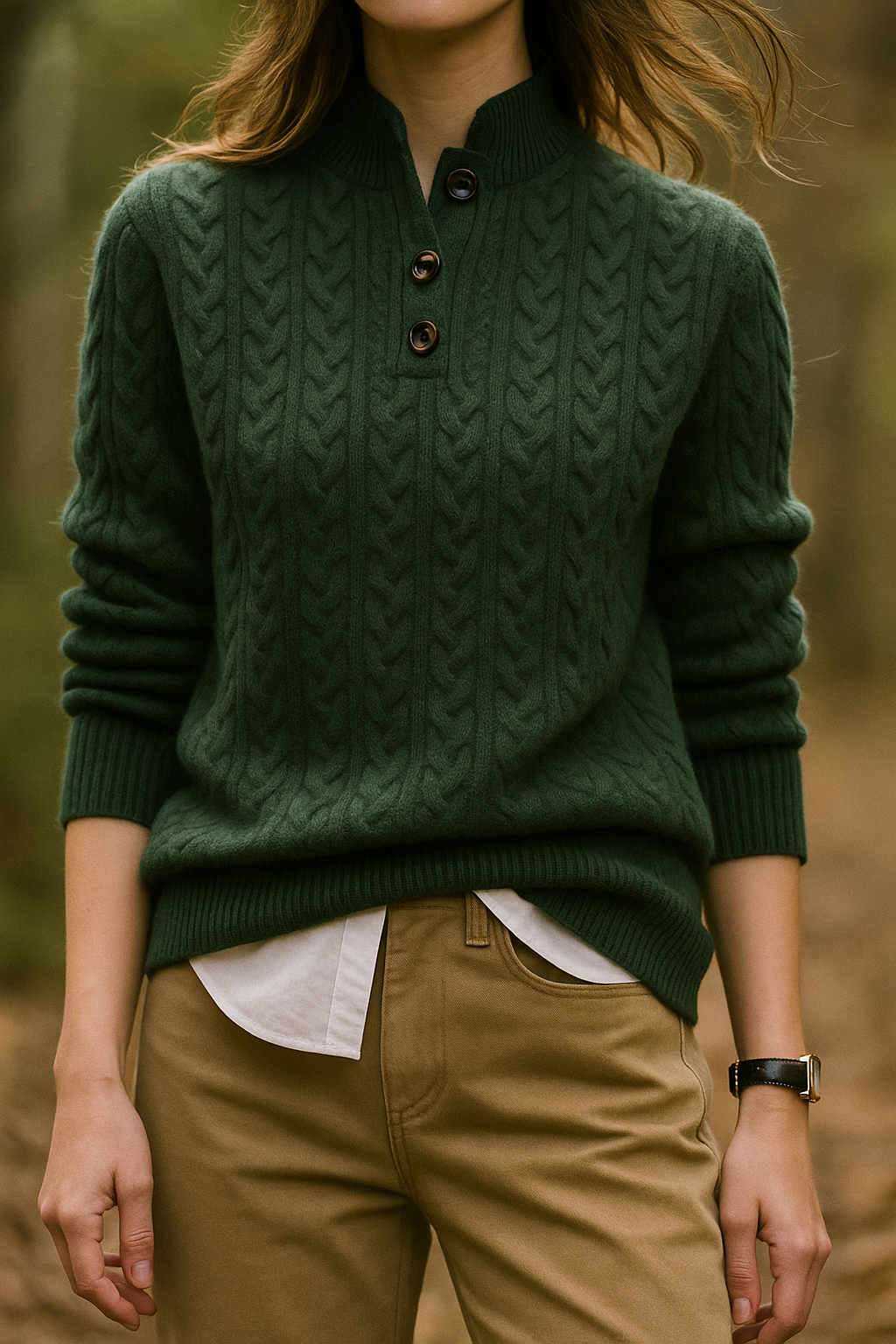 Kyla | Button-Up Cashmere Sweater