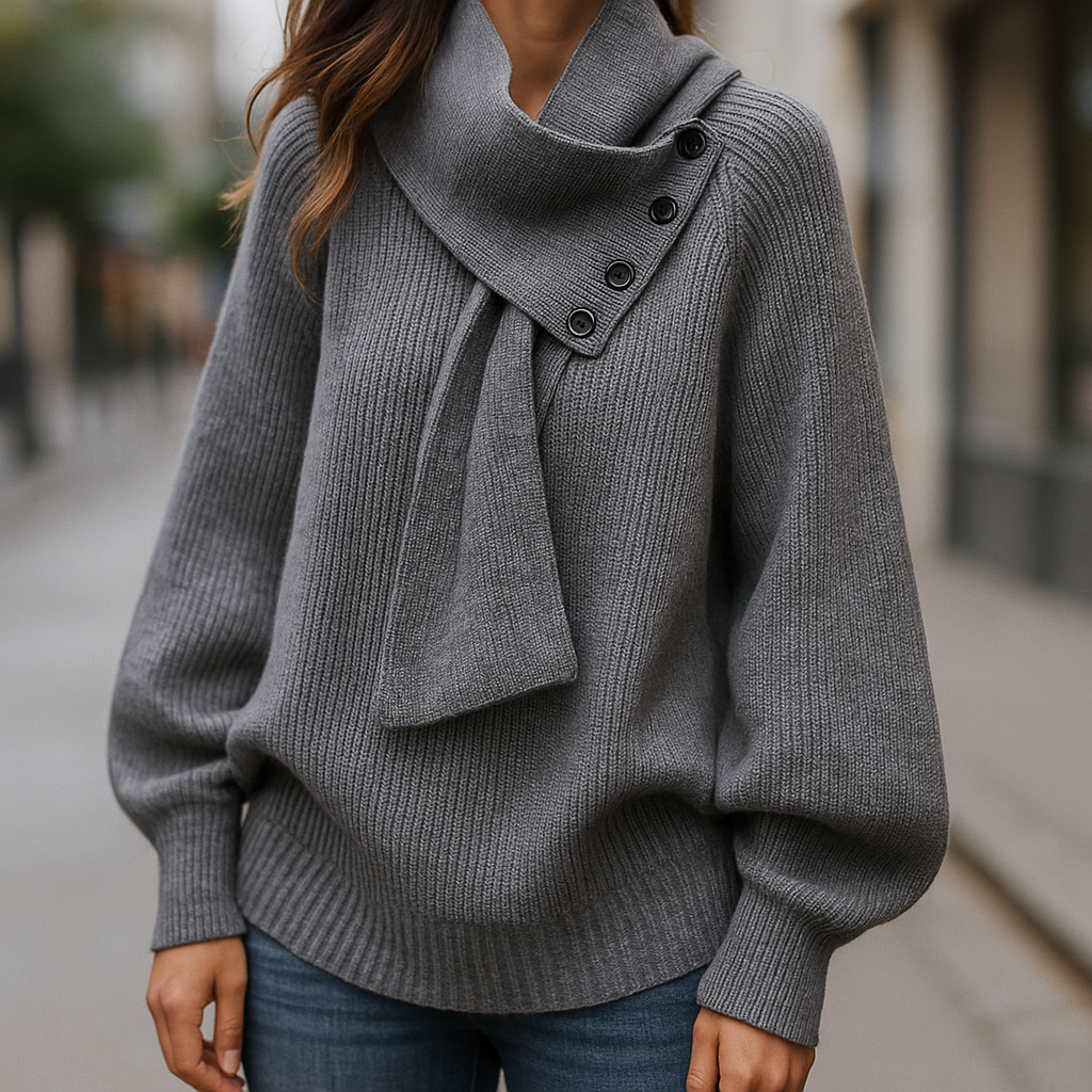 Karina | Soft Button-Detail Knit Sweater