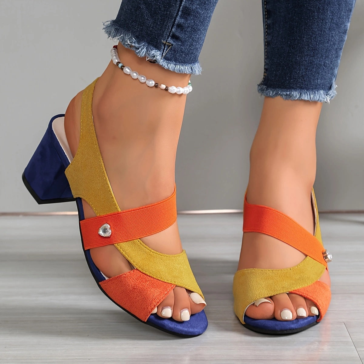 Avery | Cross Strap Comfort Heels