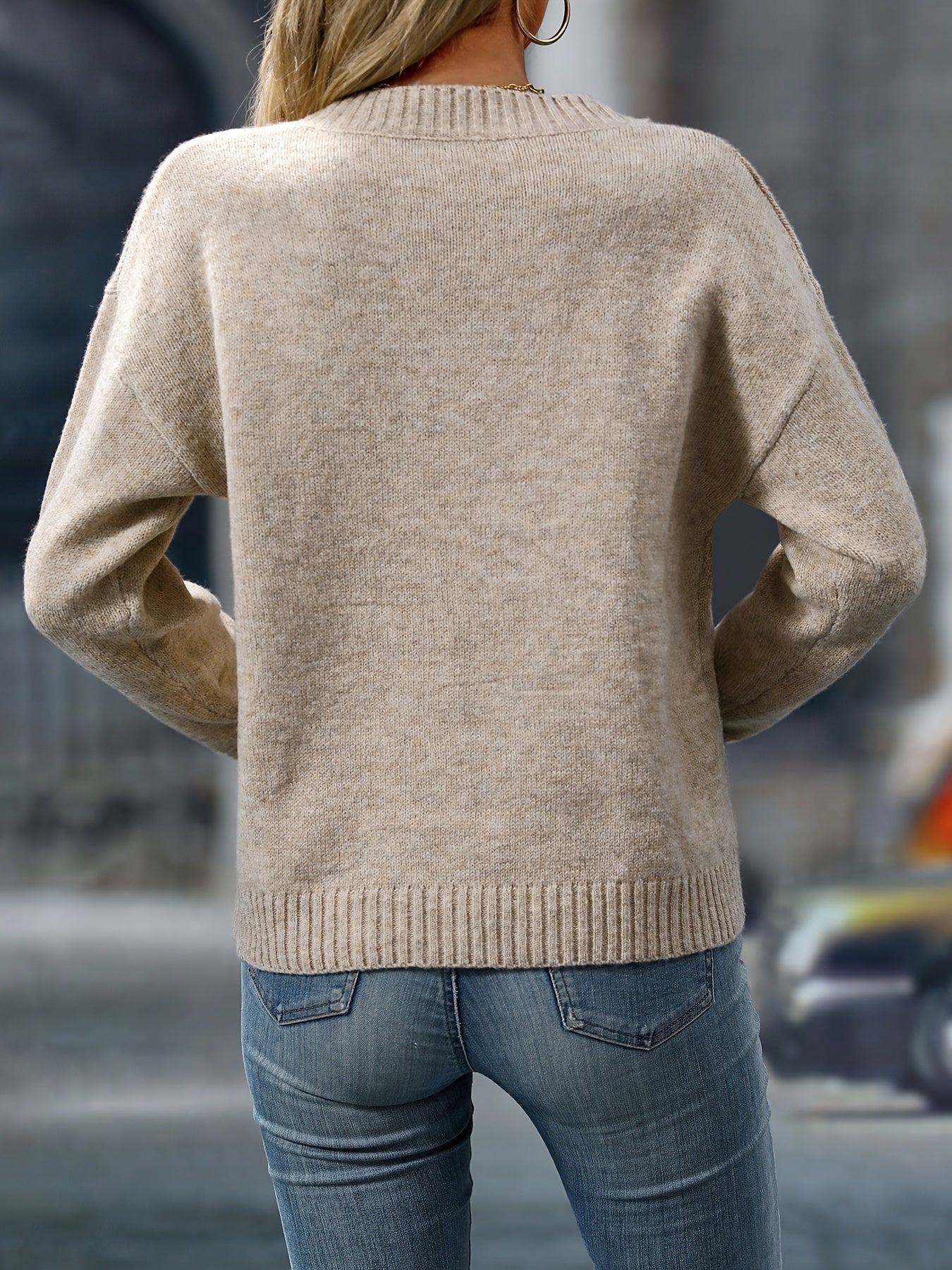 Kamila | Effortless V-Neck Knit Sweater