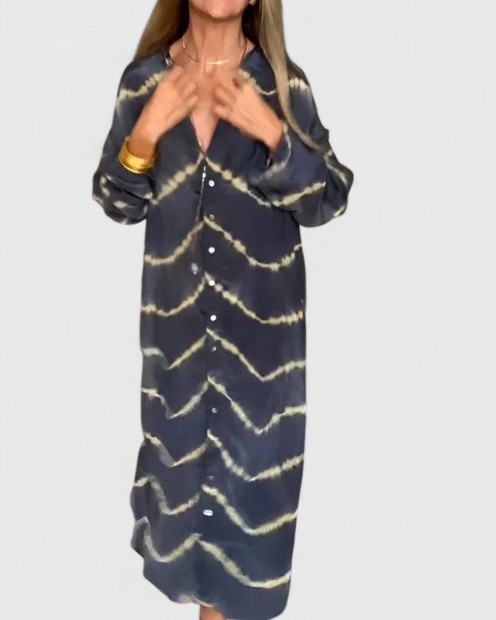 Leslie | Elegant Boho Striped Maxi Dress