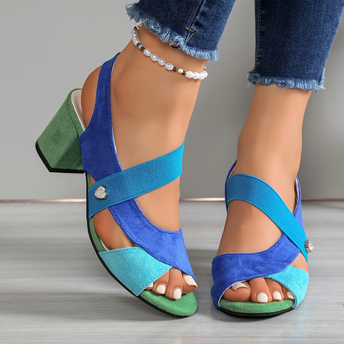 Avery | Cross Strap Comfort Heels