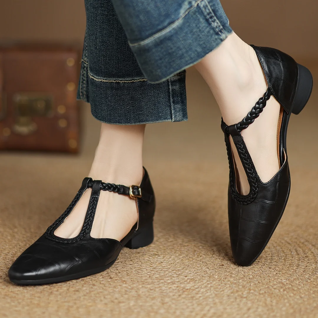 Linda | Leather Mary Janes