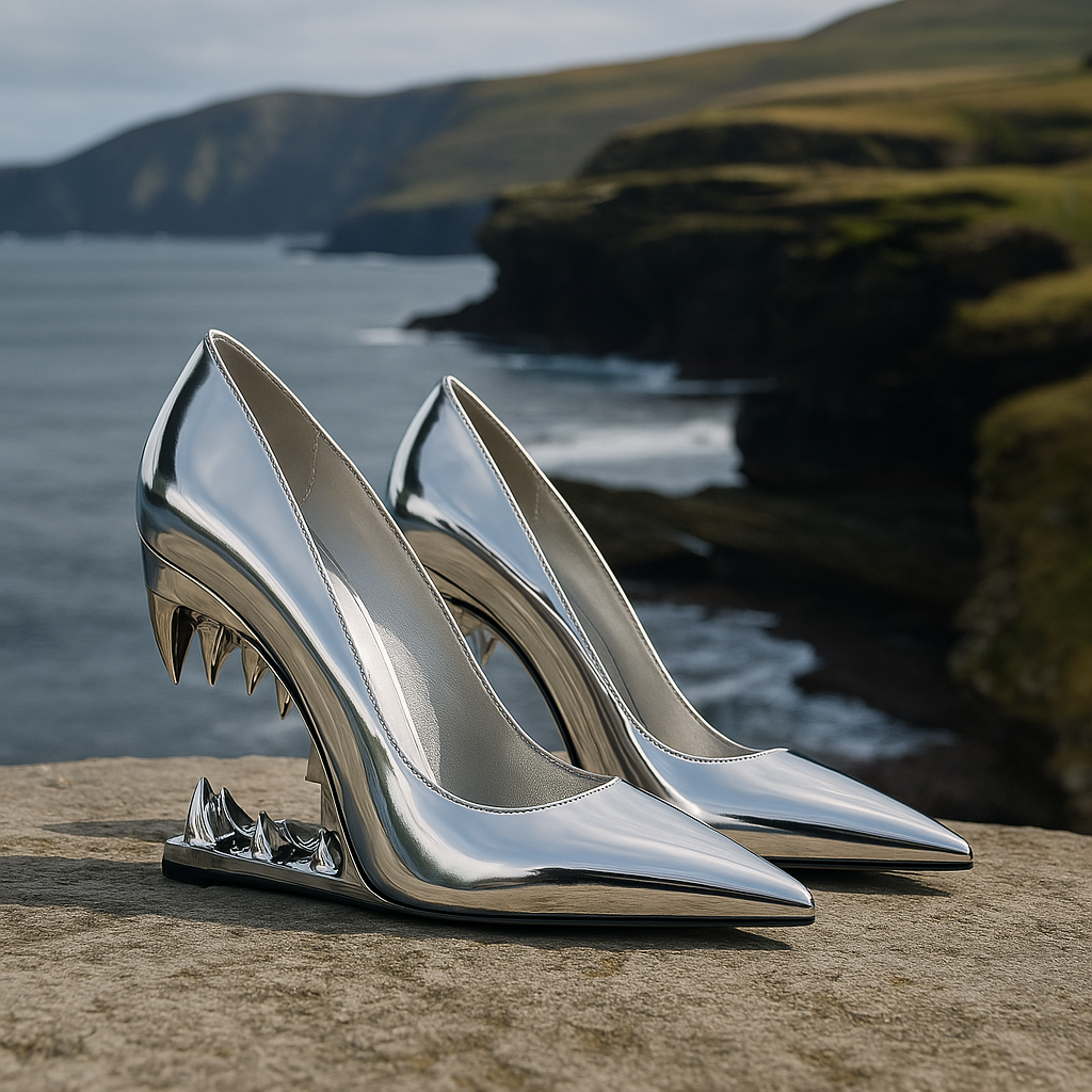 Ava | Panther Teeth High-Heel Stiletto Pumps