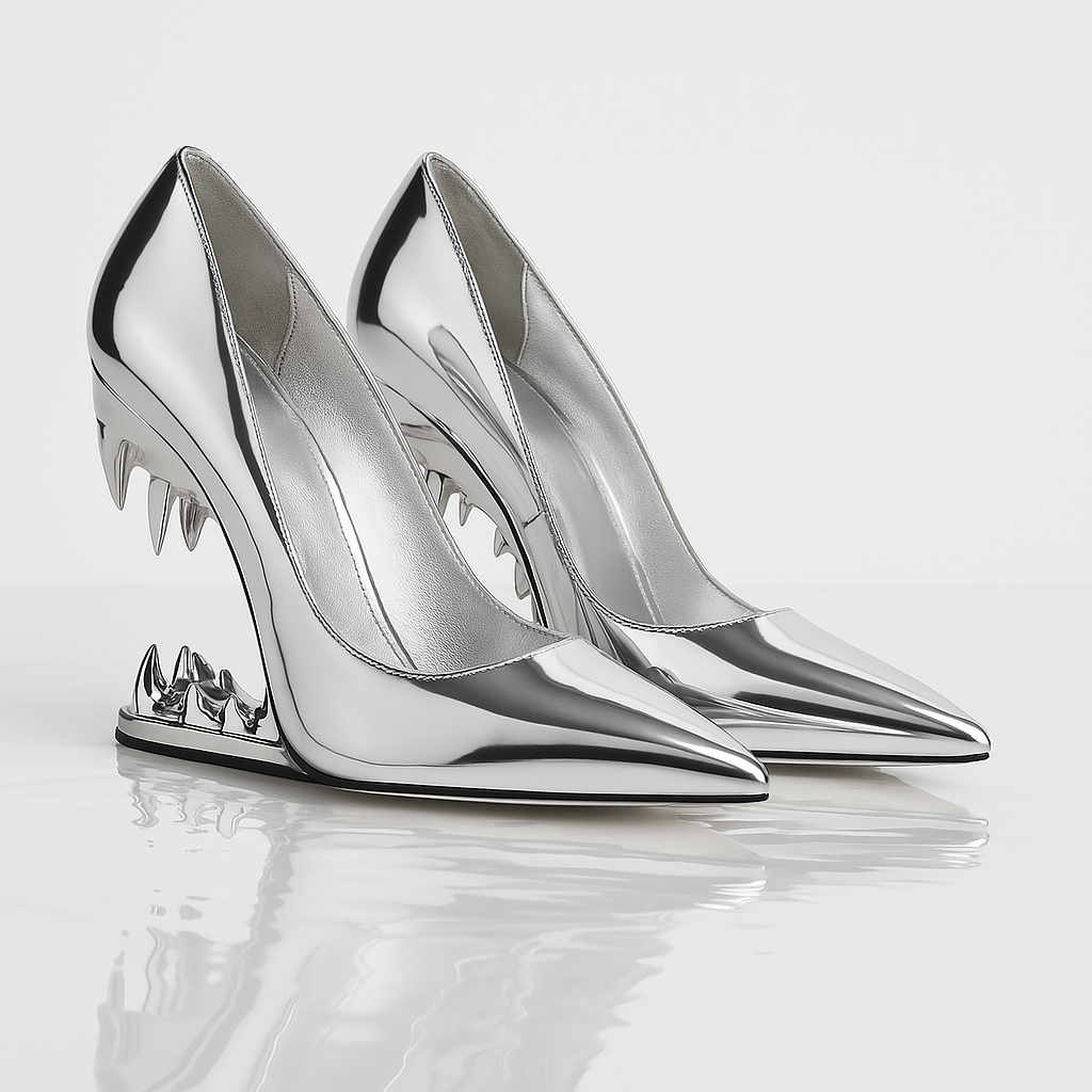 Ava | Panther Teeth High-Heel Stiletto Pumps