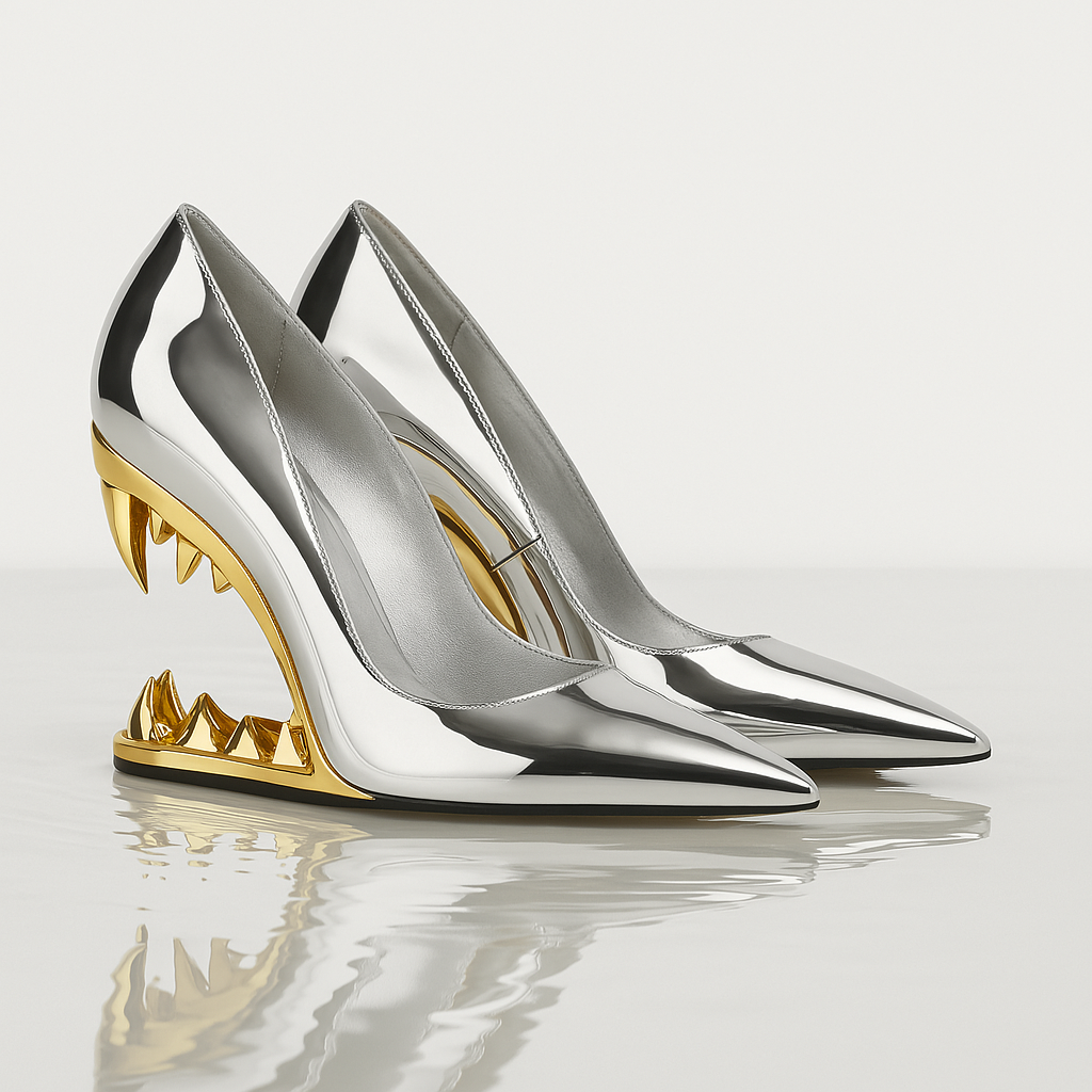 Ava | Panther Teeth High-Heel Stiletto Pumps