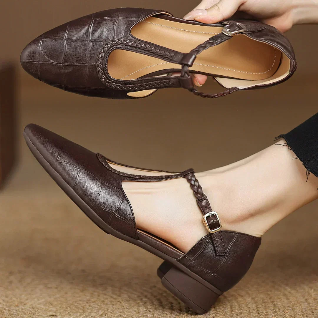 Linda | Leather Mary Janes