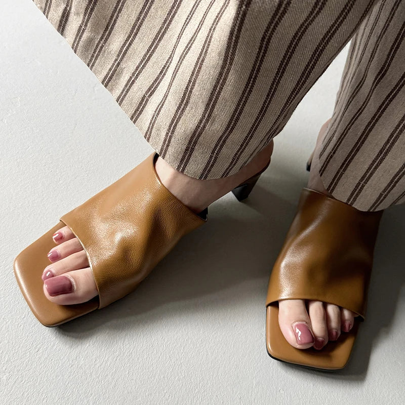 Amelia | Red Heeled Mules