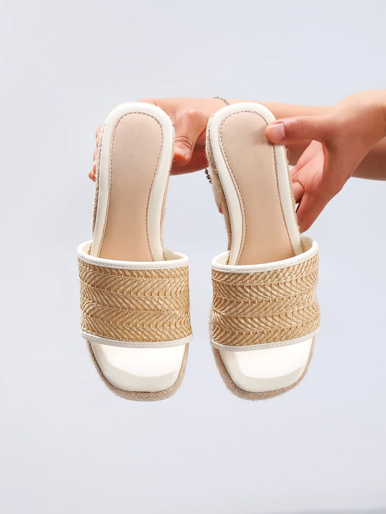 Emma | Natural Woven Heels