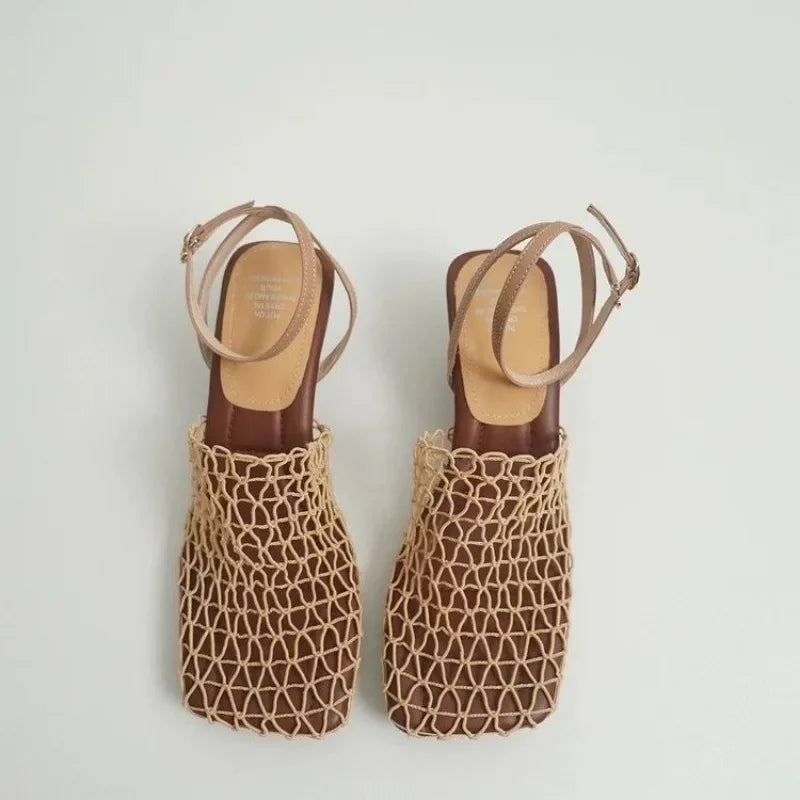 Charlotte | Mesh Weave Heels