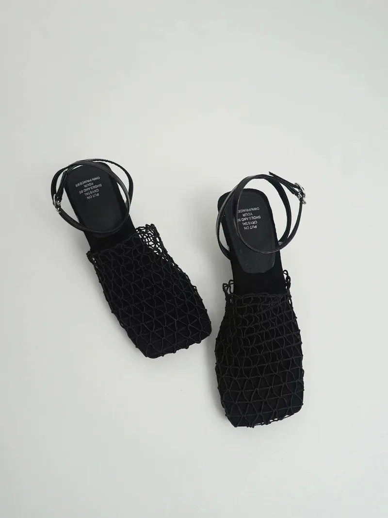 Charlotte | Mesh Weave Heels