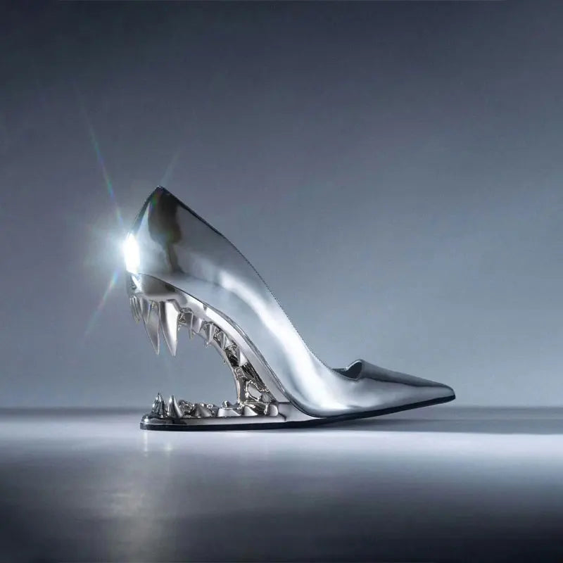 Ava | Panther Teeth High-Heel Stiletto Pumps