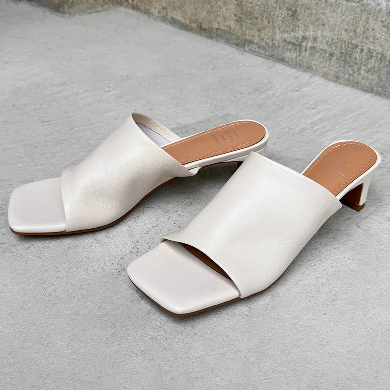 Amelia | Red Heeled Mules