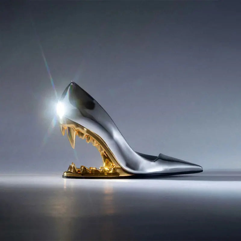 Ava | Panther Teeth High-Heel Stiletto Pumps
