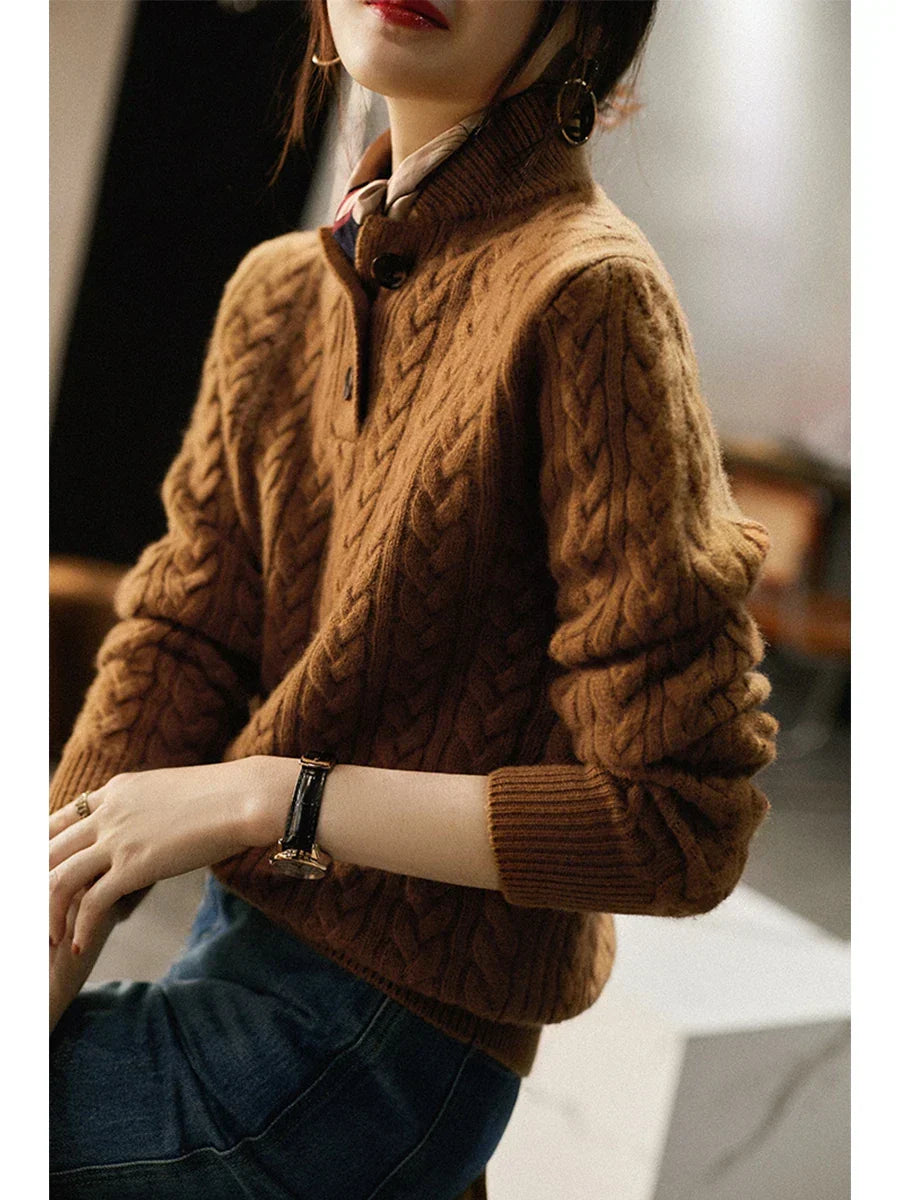 Kyla | Button-Up Cashmere Sweater