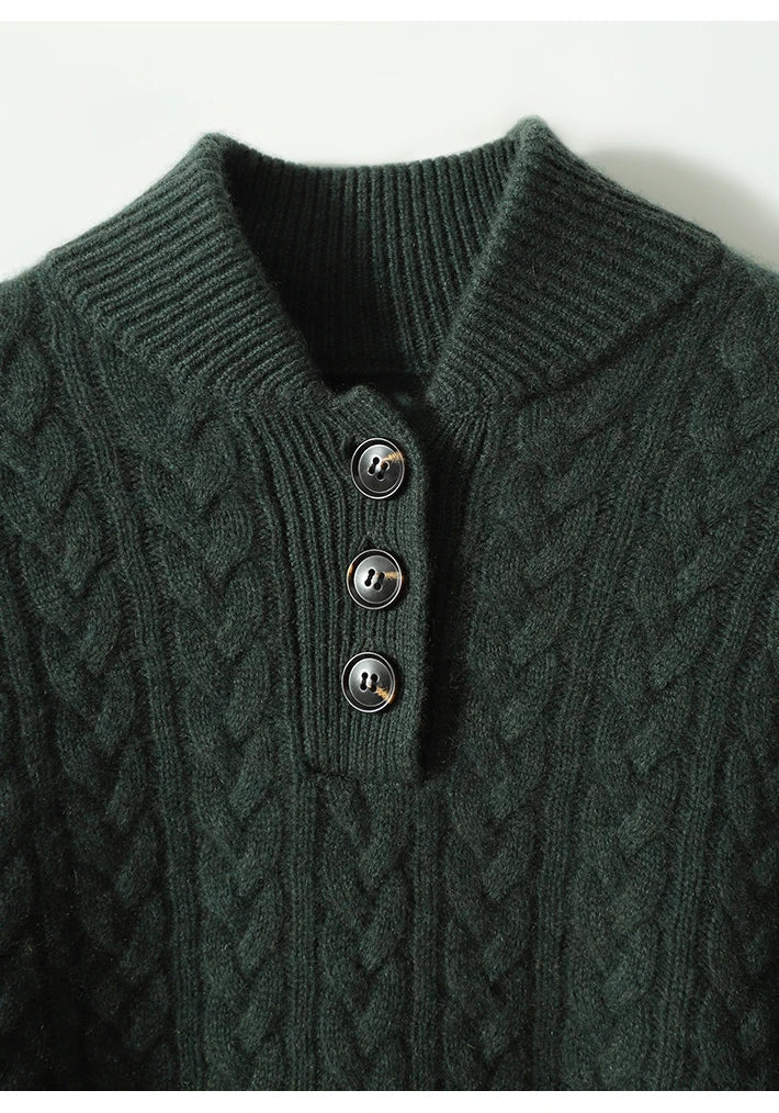 Kyla | Button-Up Cashmere Sweater