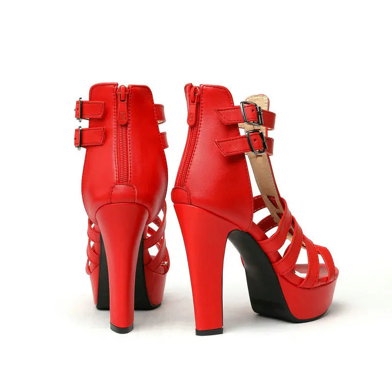 Carla | Strapped Platform Heels