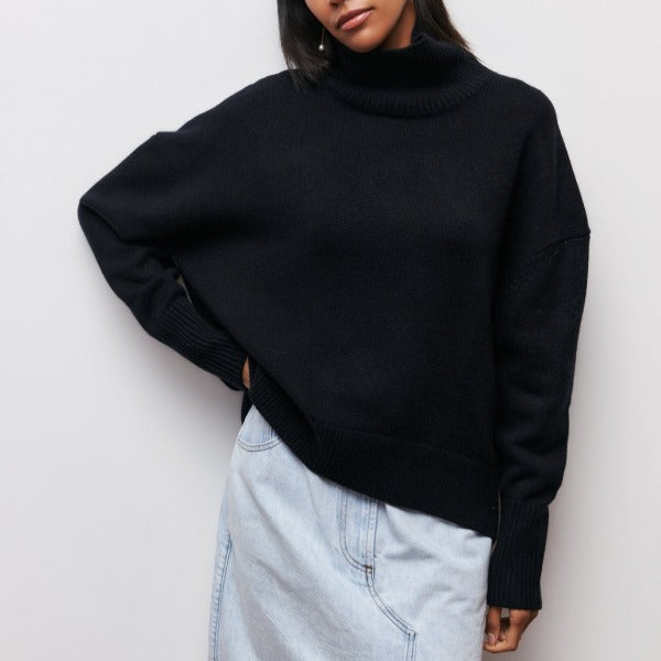 Kaia | Relaxed Turtleneck Knit Sweater
