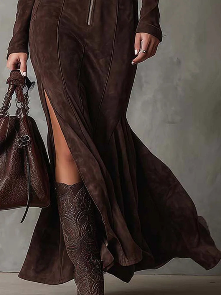Leilani | Vintage Belted Maxi Dress