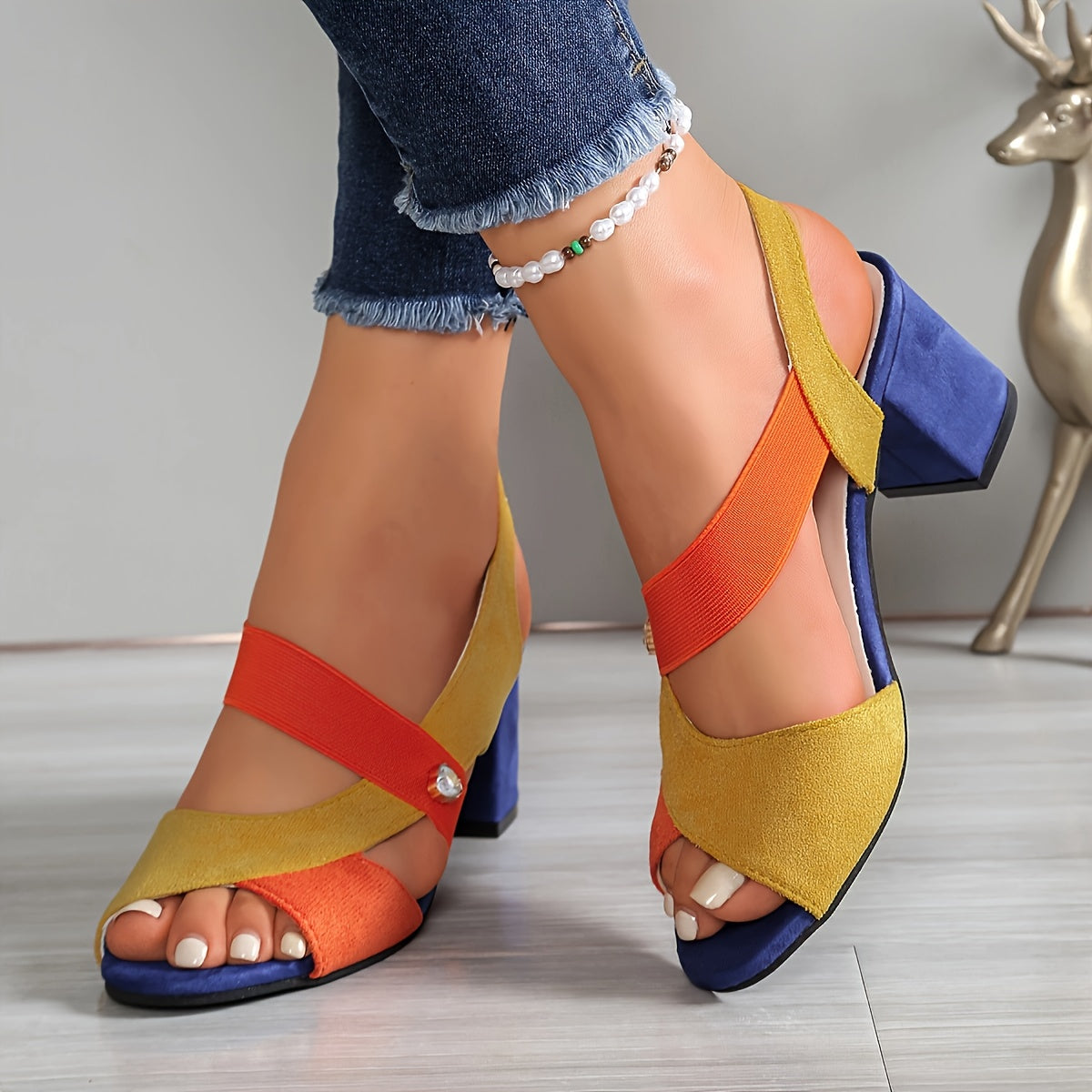 Avery | Cross Strap Comfort Heels
