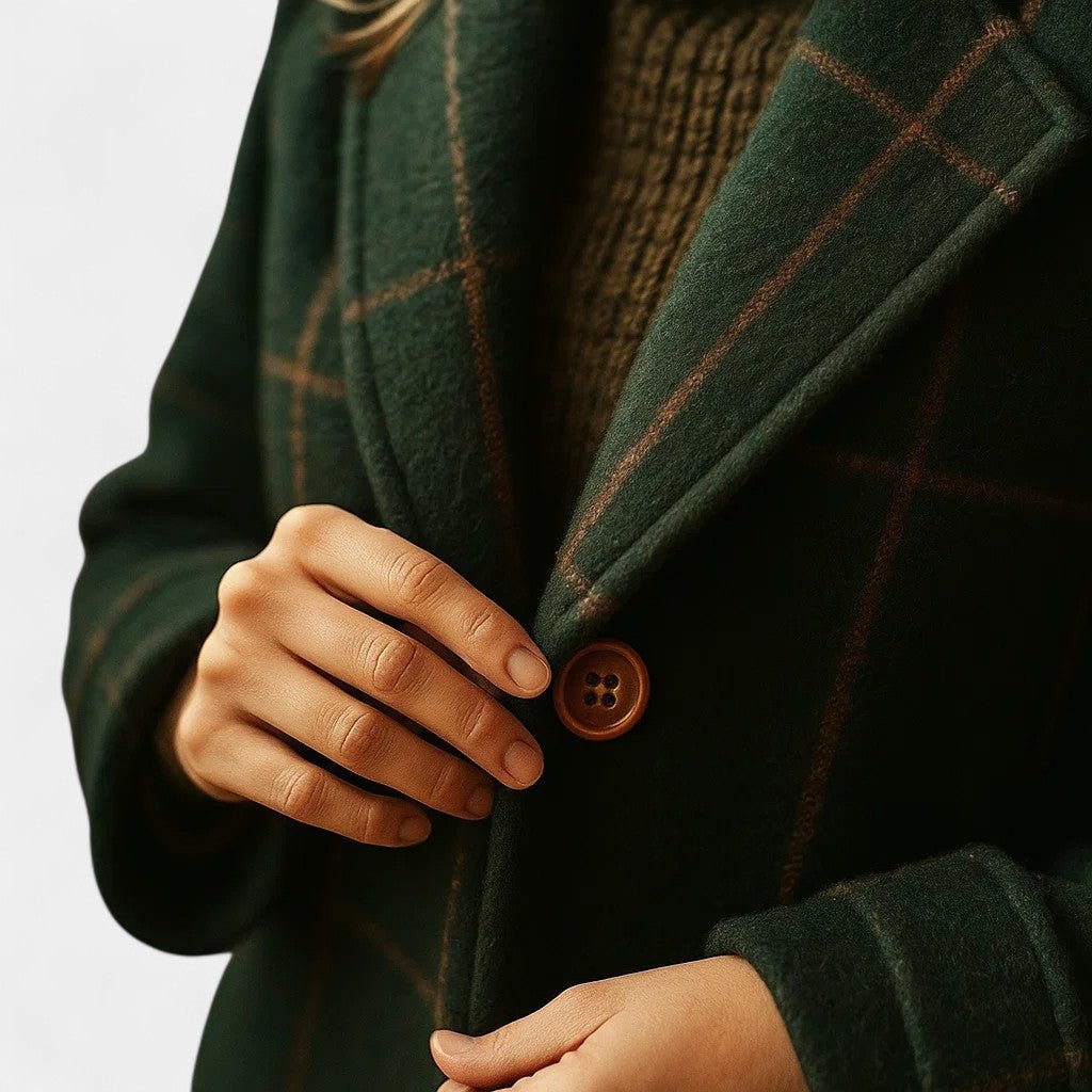 Ashley | Plaid Winter Trench Coat