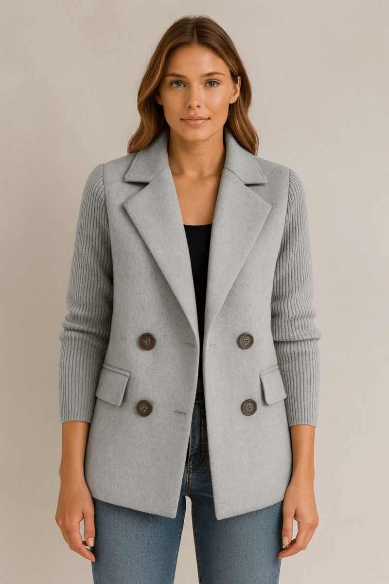 Crystal | Knit-sleeve Blazer