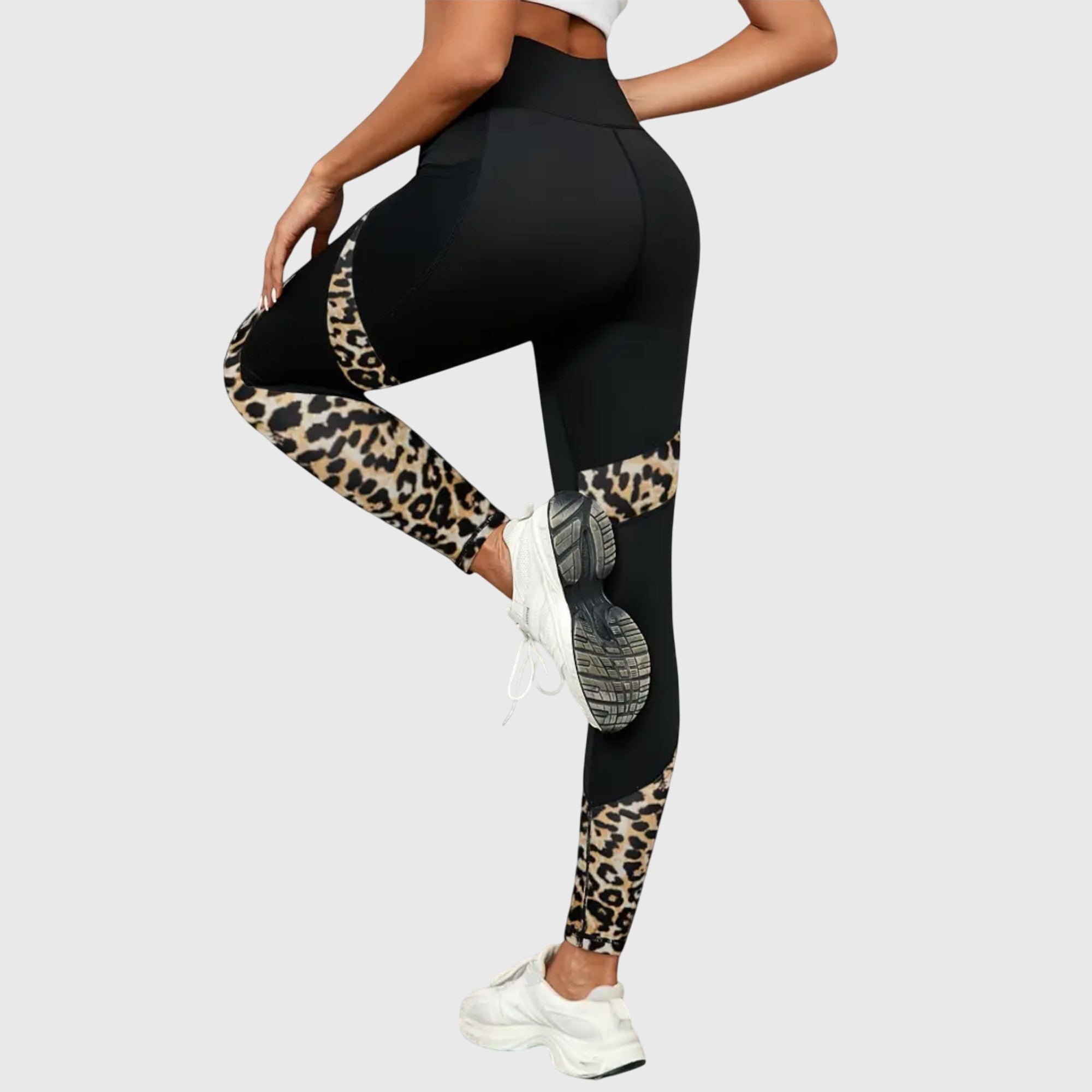 Eleanor | High-Waisted Leopard Print Training Pants