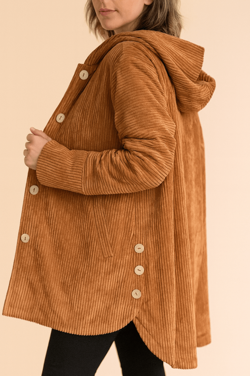 Megan | Corduroy Hooded Jacket