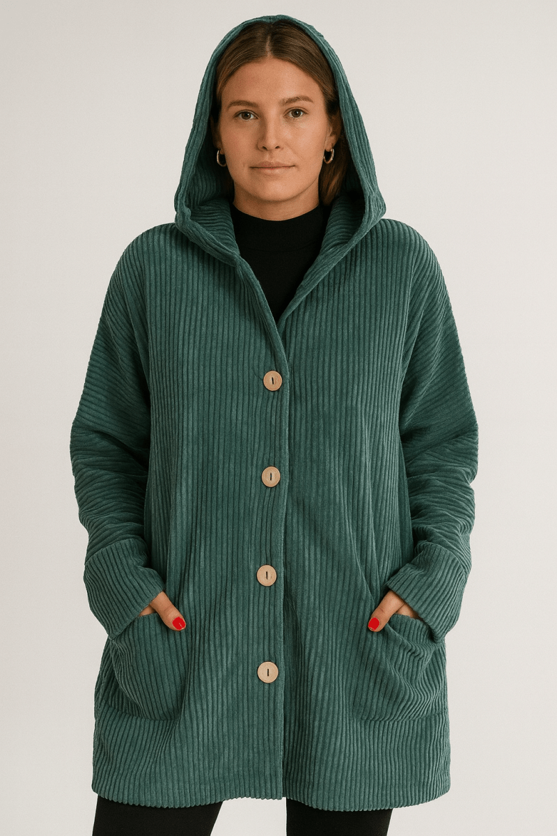 Megan | Corduroy Hooded Jacket