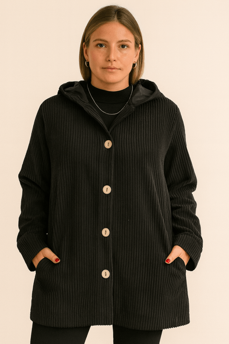 Megan | Corduroy Hooded Jacket