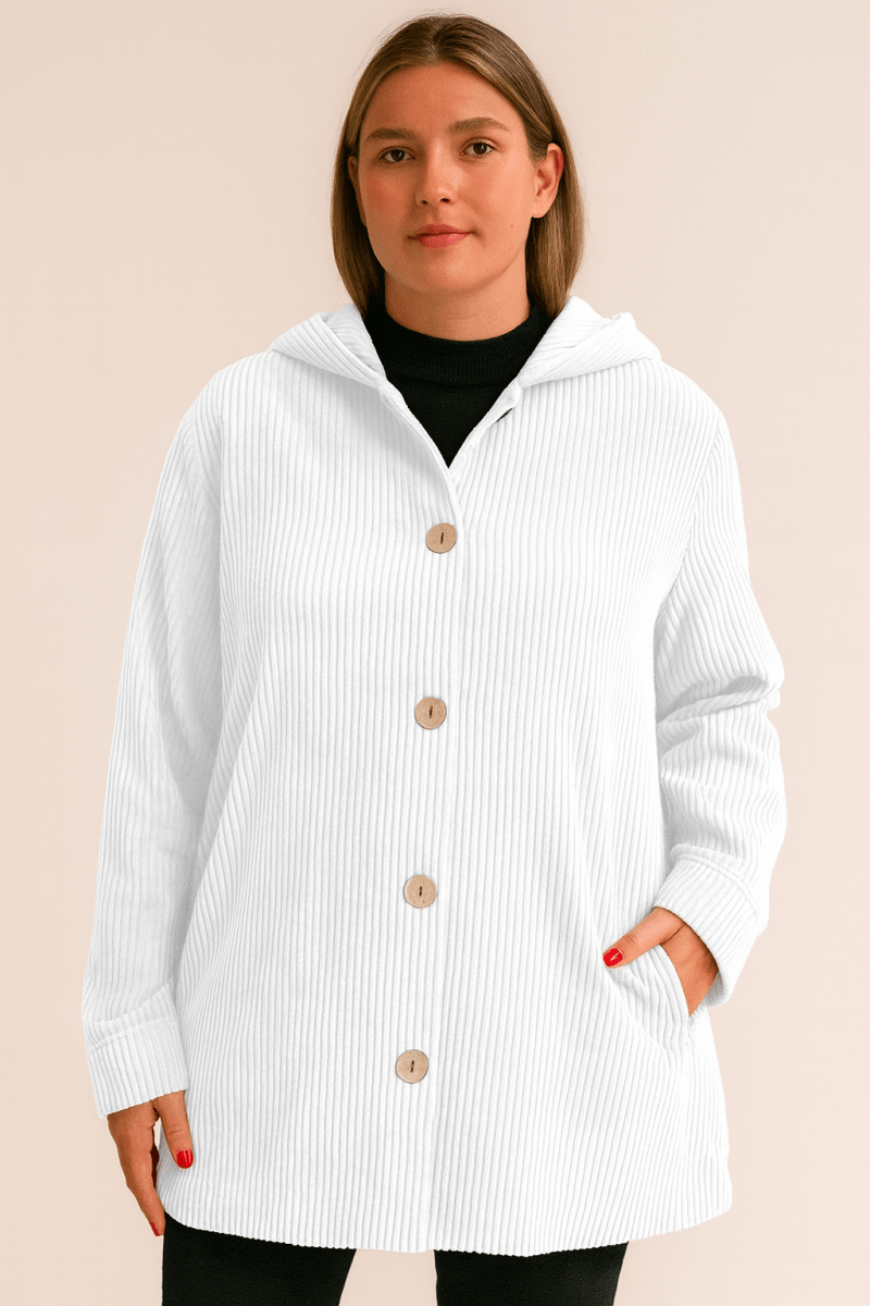Megan | Corduroy Hooded Jacket