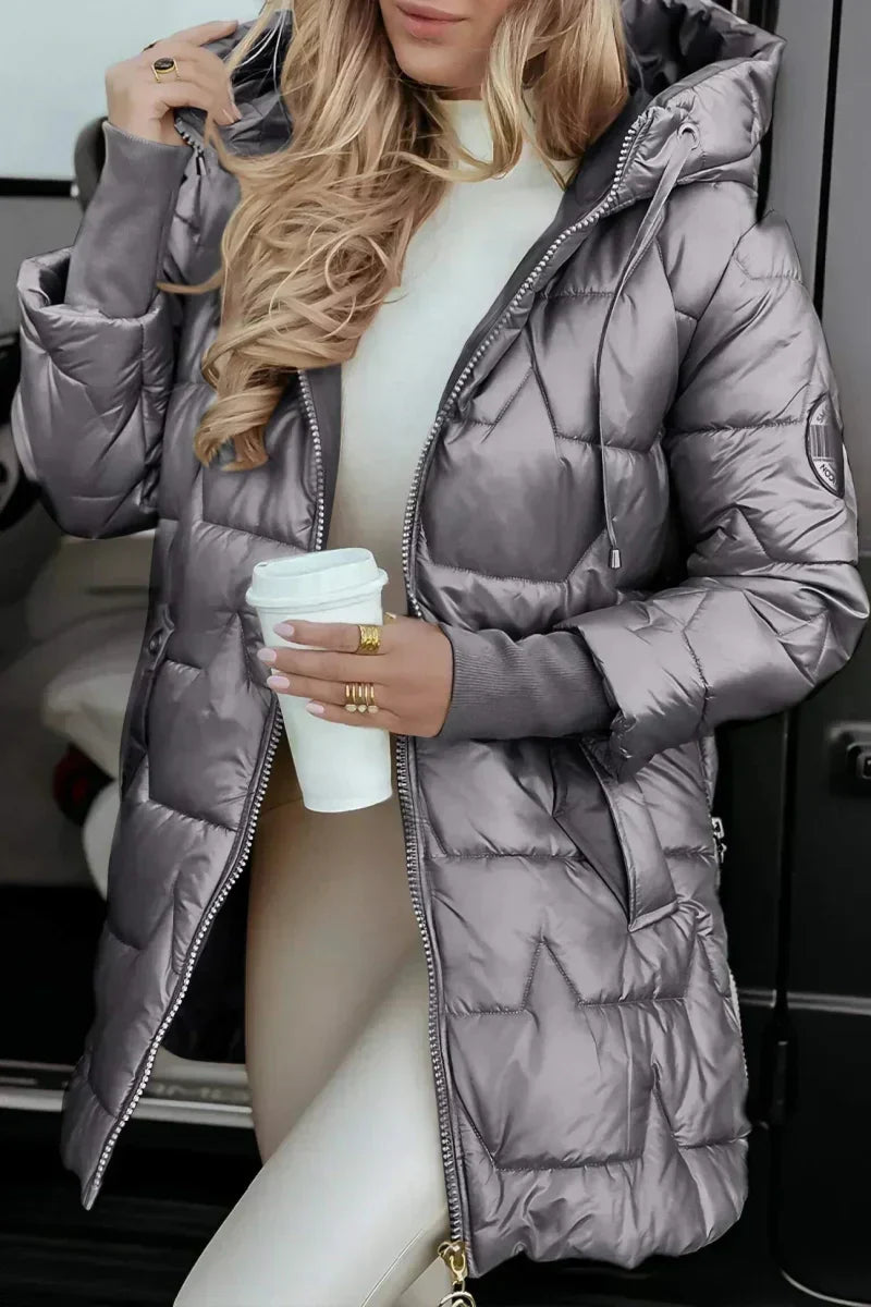 Rachel | Long Warm Quilet Jacket
