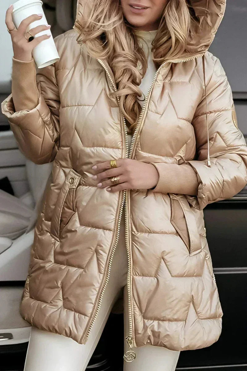 Rachel | Long Warm Quilet Jacket
