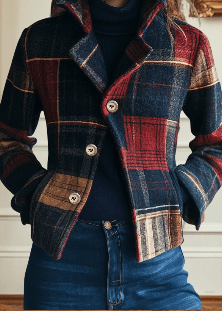 Jessica | Classic Plaid Wool Jacket