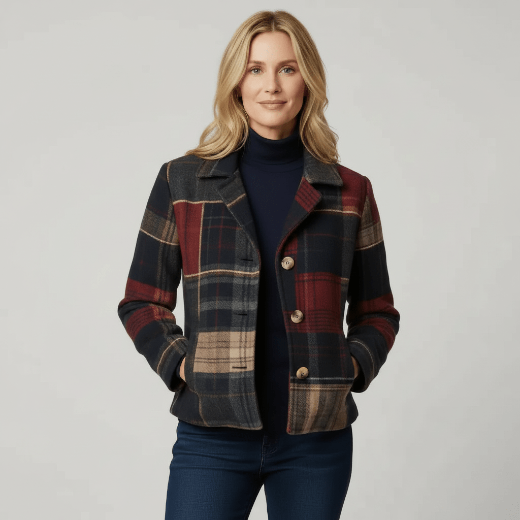 Jessica | Classic Plaid Wool Jacket
