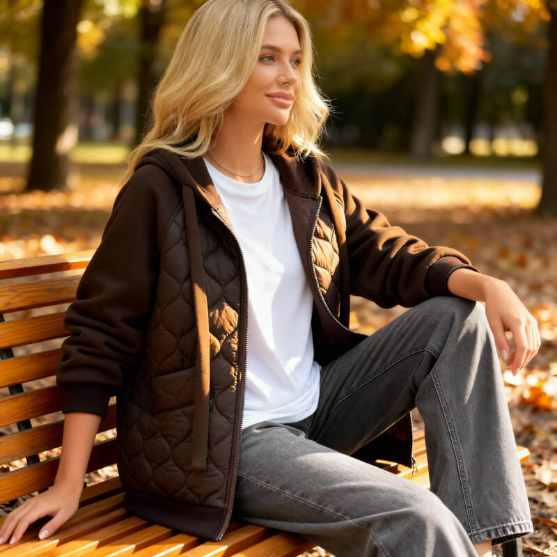 Amanda | Quilted Hoodie Jacket