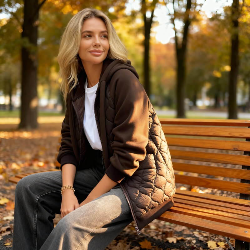 Amanda | Quilted Hoodie Jacket