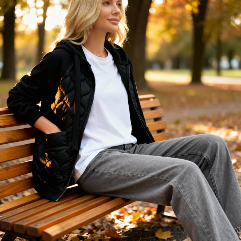 Amanda | Quilted Hoodie Jacket
