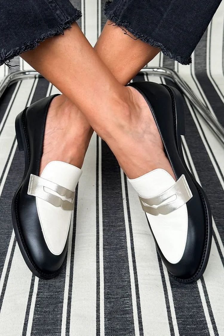 Amber | Monochrome Classic Loafers