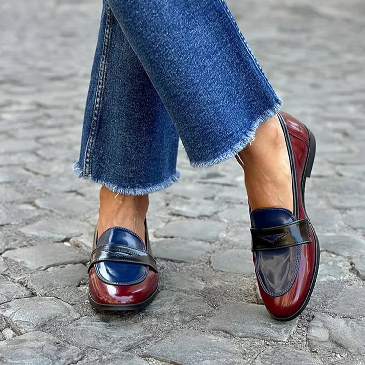 Angela | Shiny Tricolore Loafer