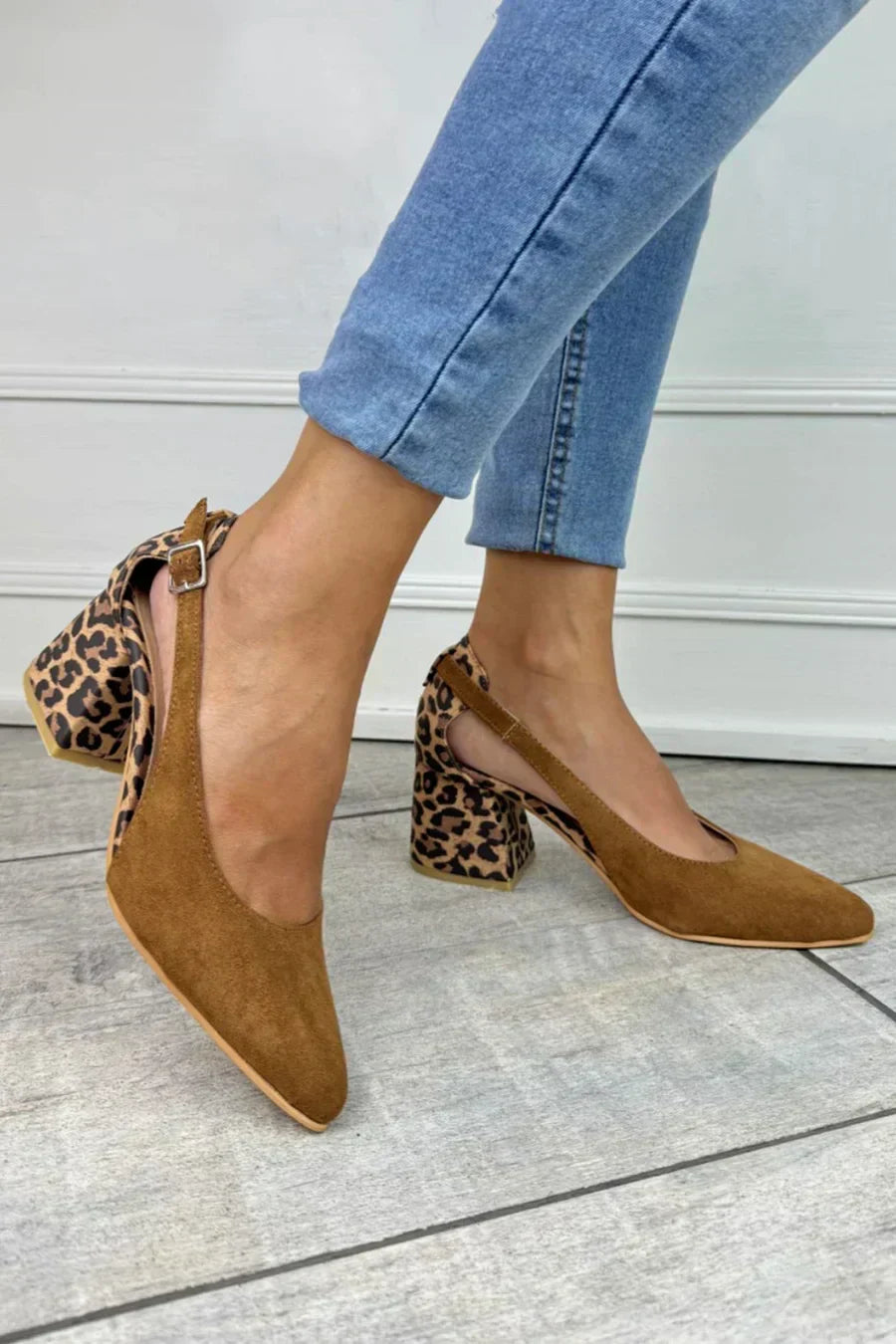 Courtney | Leopard Print Heel Slingbacks