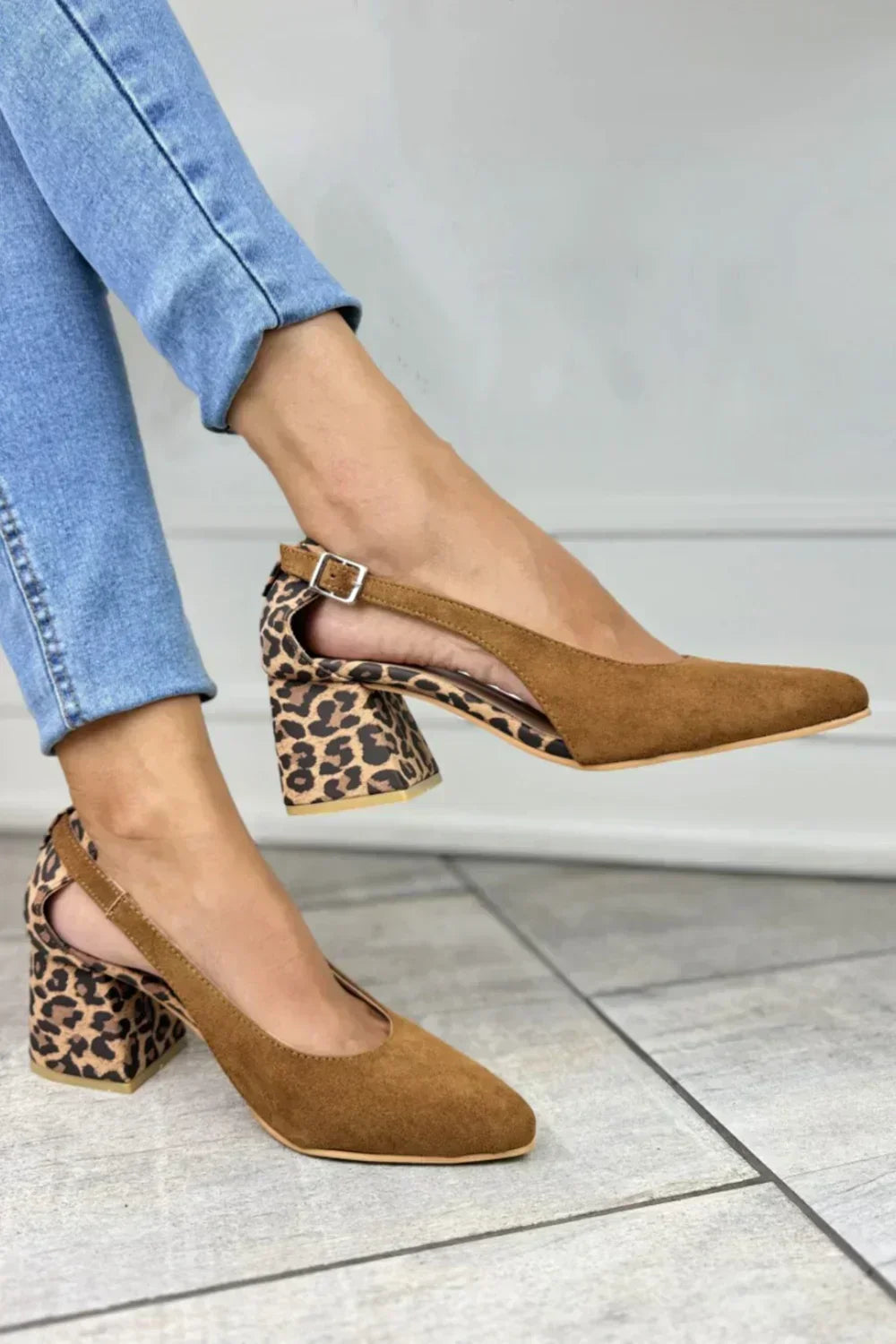 Courtney | Leopard Print Heel Slingbacks
