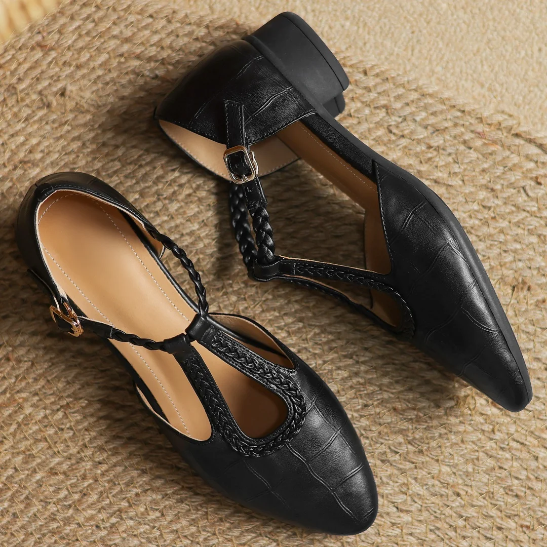 Linda | Leather Mary Janes