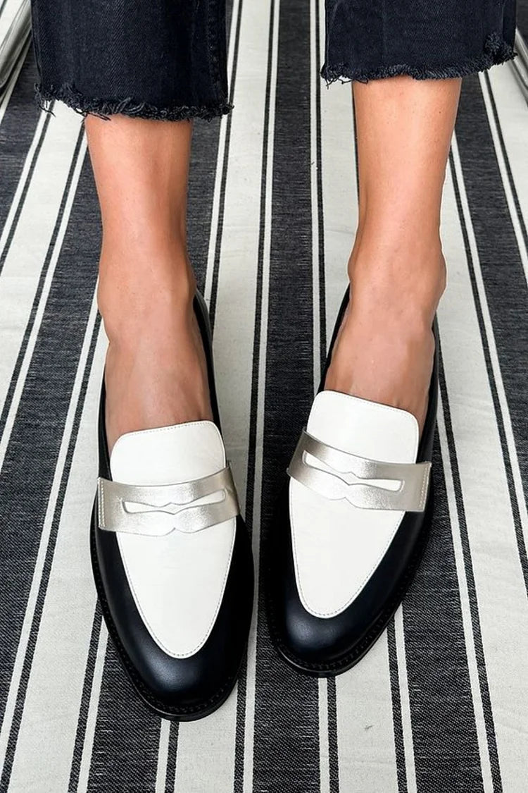 Amber | Monochrome Classic Loafers
