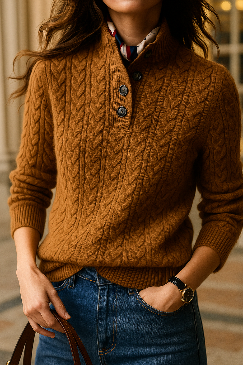 Kyla | Button-Up Cashmere Sweater