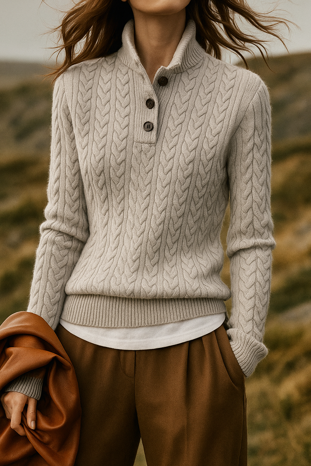 Kyla | Button-Up Cashmere Sweater